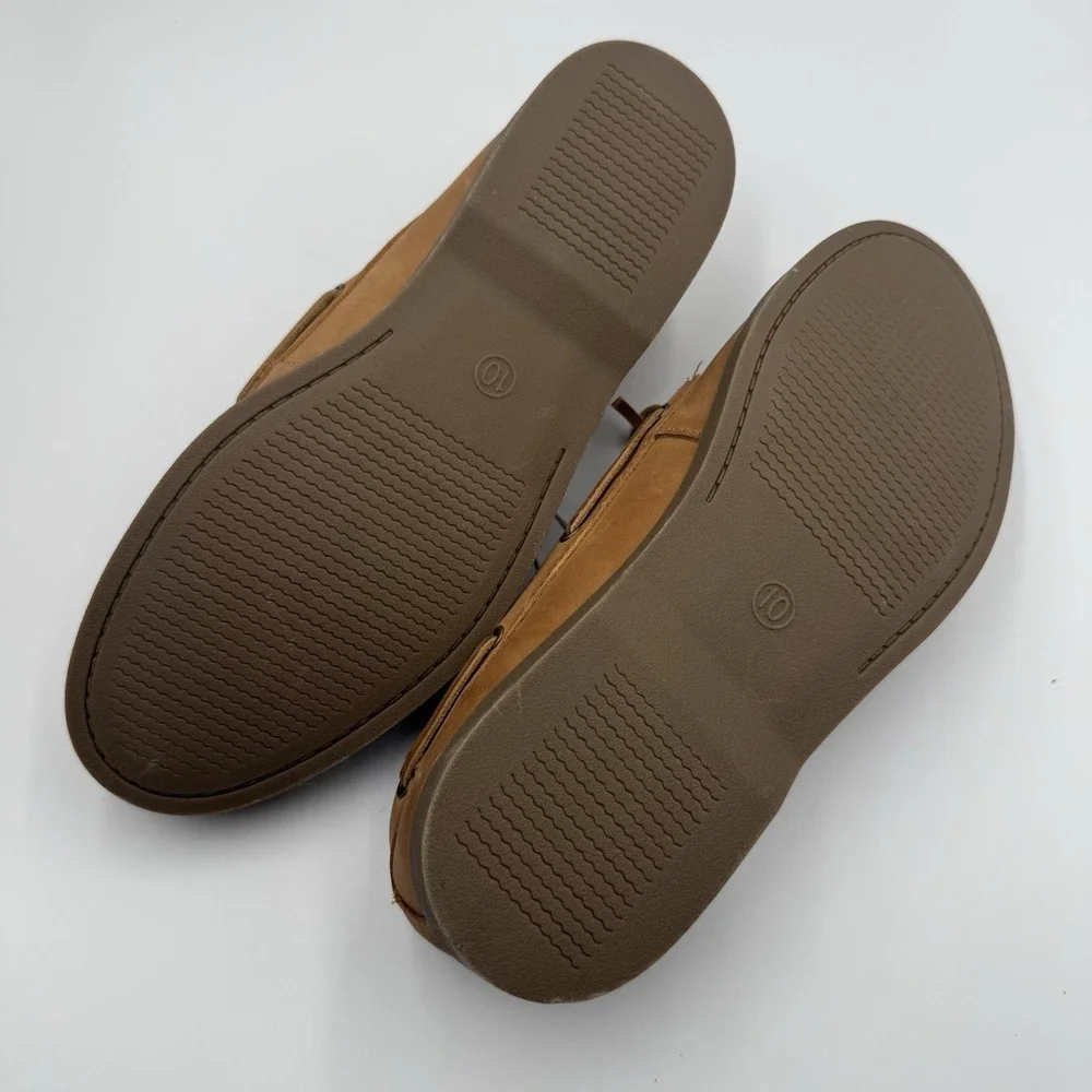 Goodfellow & Co Bennett Boat Shoes Men's Size 10 Cognac Leather NWT